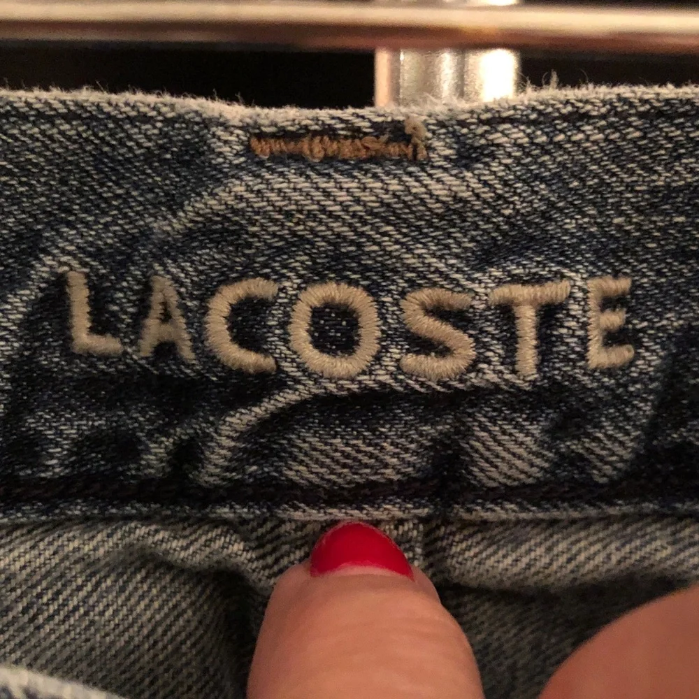 LACOSTE MENS STRAIGHT LEG JEANS • LIGHT WASH • 34” x 30”